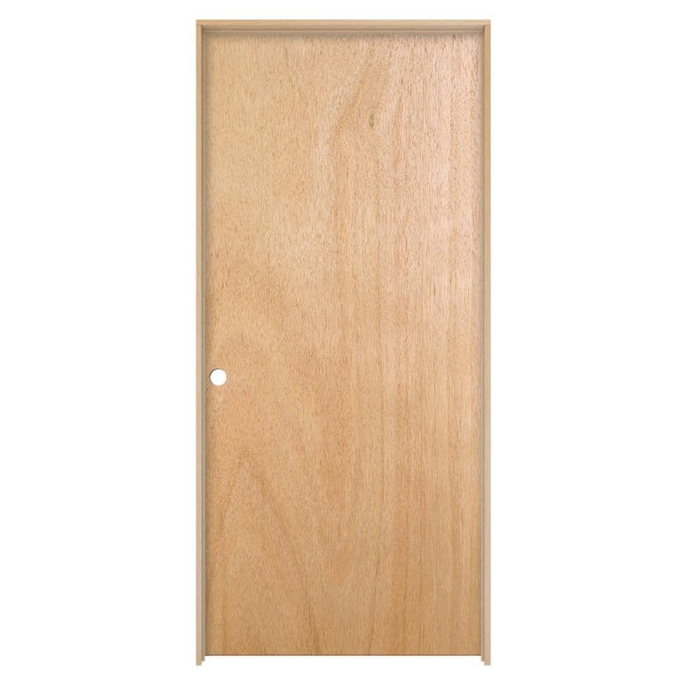 JELDWEN 32 in. x 80 in. Unfinished Reversible Flush Hardwood Single