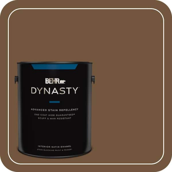 BEHR DYNASTY 1 gal. #MQ2-09 Clockworks One-Coat Hide Satin Enamel Interior Stain-Blocking Paint & Primer