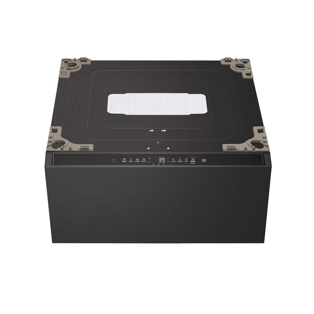 1.0 cu. ft. 29 in. SideKick Pedestal Front Load Washer, TWIN Wash Compatible in Brushed Black Steel