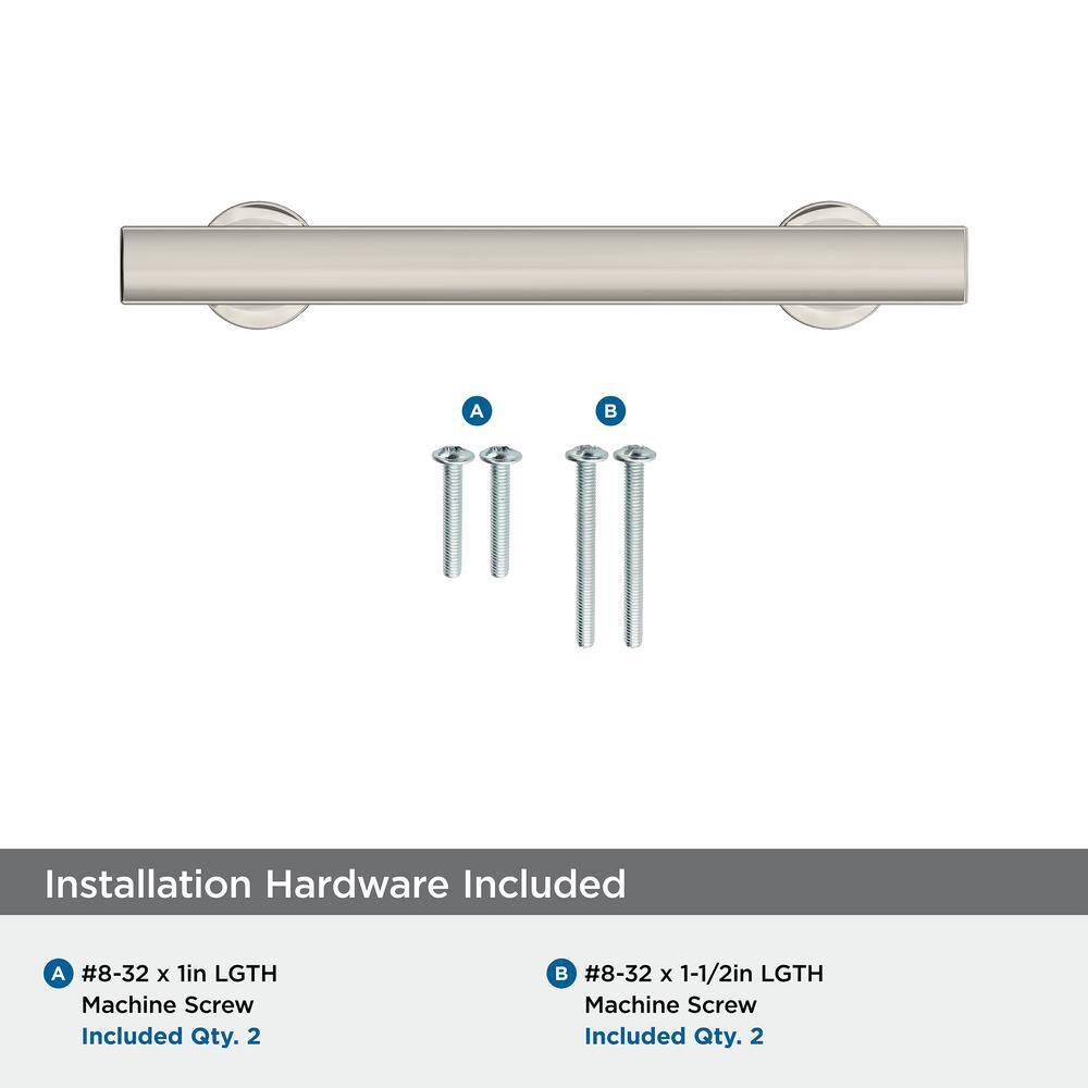 Polished Nickel 3-3/4 Inch Modern Bar Pull