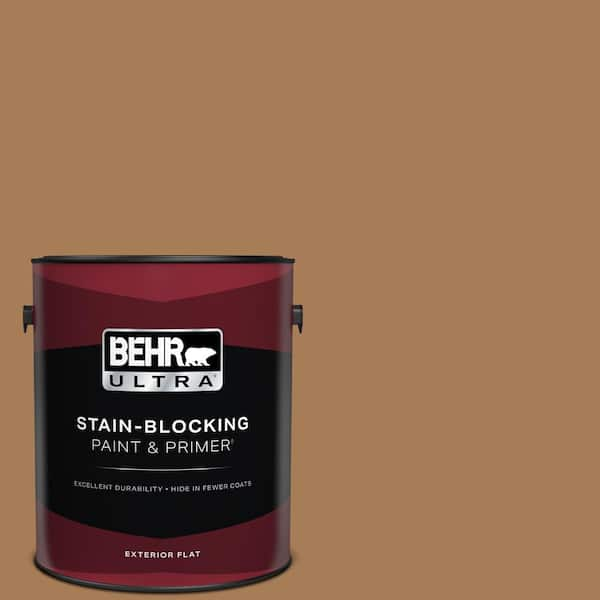 BEHR ULTRA 1 gal. #S270-7 Antique Penny Flat Exterior Paint & Primer