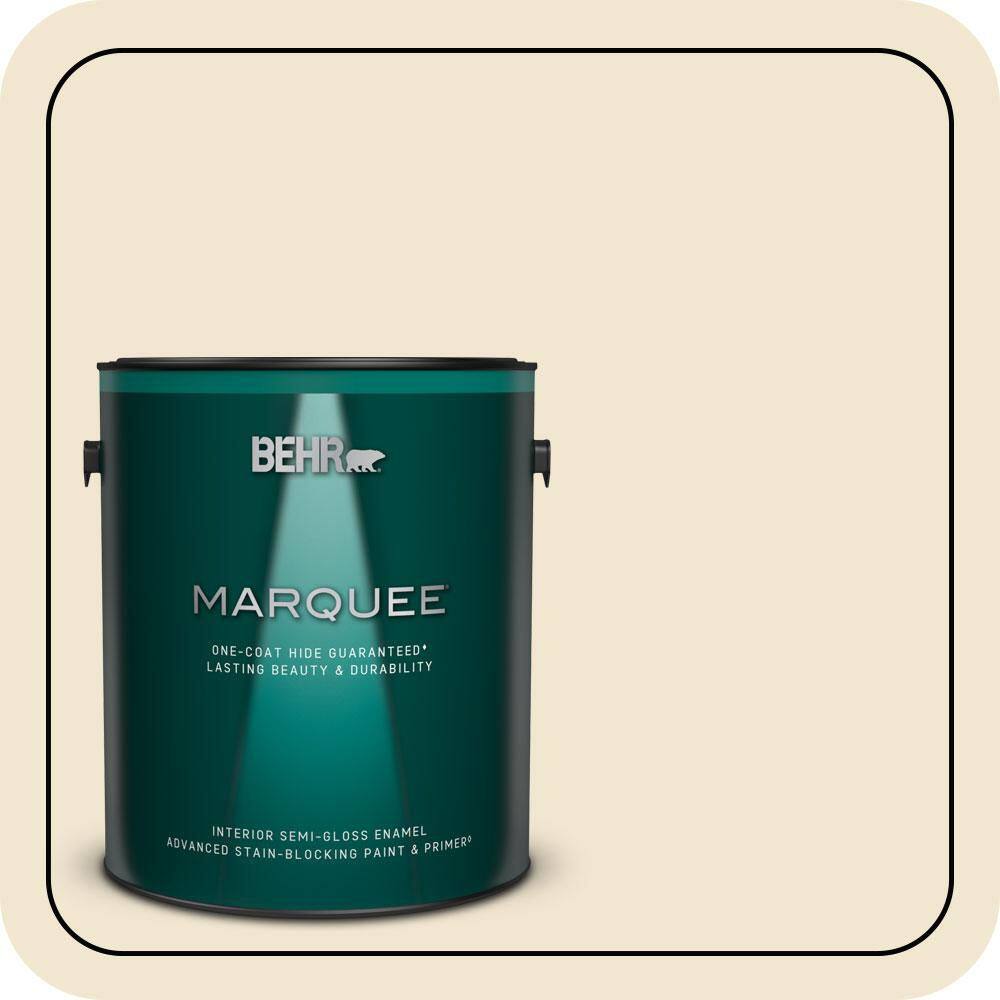 1 gal. #330E-1 Informal Ivory Semi-Gloss Enamel Interior Paint & Primer product image for price tracking
