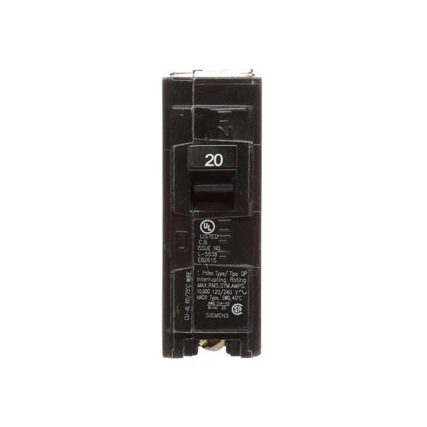 Siemens 15 Amp Single Pole (12-Pack) and 20 Amp Single Pole (24-Pack) Circuit Breakers