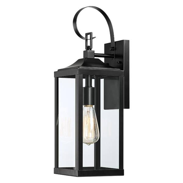 TRUE FINE Jefferson 2-Light 25.7 in. Black Large Outdoor Wall Lantern  Sconce Light TD40021OT - The Home Depot