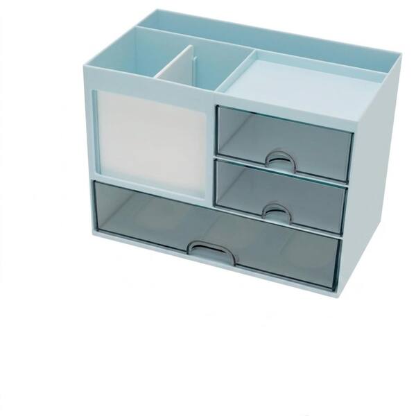 Versatile Desk Organizer - 3 Drawers, 8 Compartments for Tidy Workspace