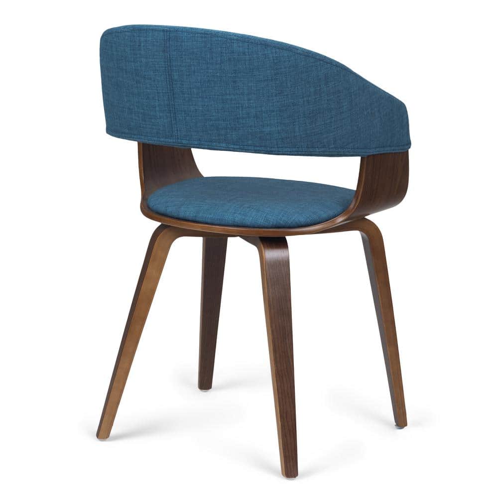 Lowell Blue Linen Upholstered 7-Piece Mango Wood Dining Set