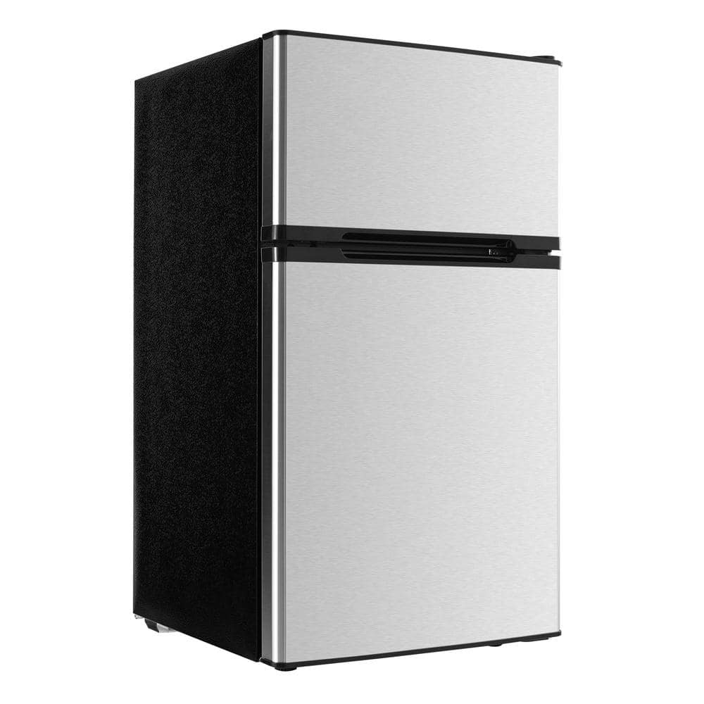 Mini Fridge with Freezer 3.2 Cu.Ft 2-Door Compact Refrigerator with Adjustable Shelves and Reversible Door