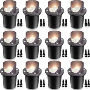 1200 Lumen Black Low Voltage LED Light Outdoor Spotlight with Wire Connectors for Pathway (12 Packs)