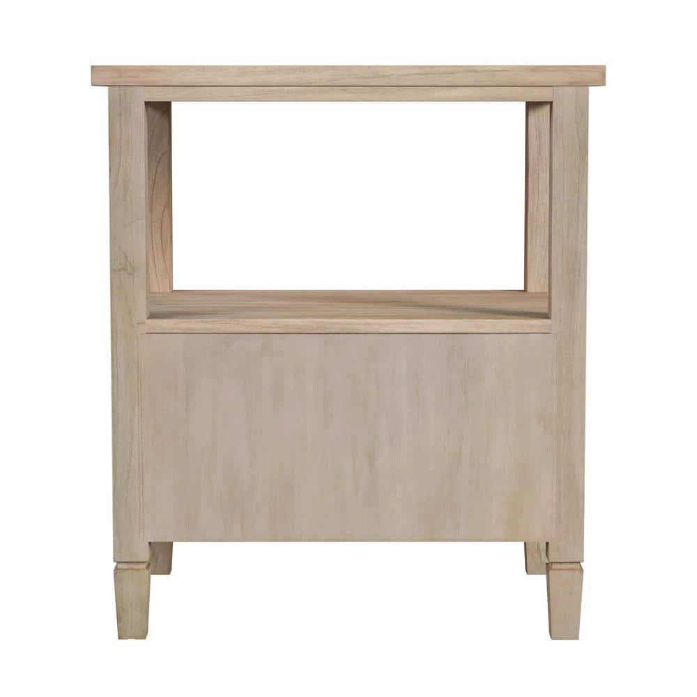 Flagstaff Natural Wood and Cane 1-Drawer Nightstand