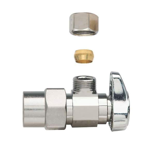 1/2 in. CPVC Inlet x 3/8 in. Comp Outlet 1/4-Turn Angle Valve
