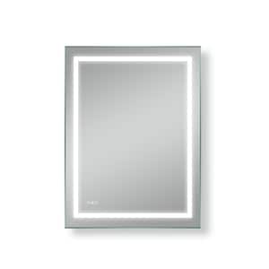 48 in. H x 36 in. W Silver Modern Rectangle Metal Frame Wall Mirror