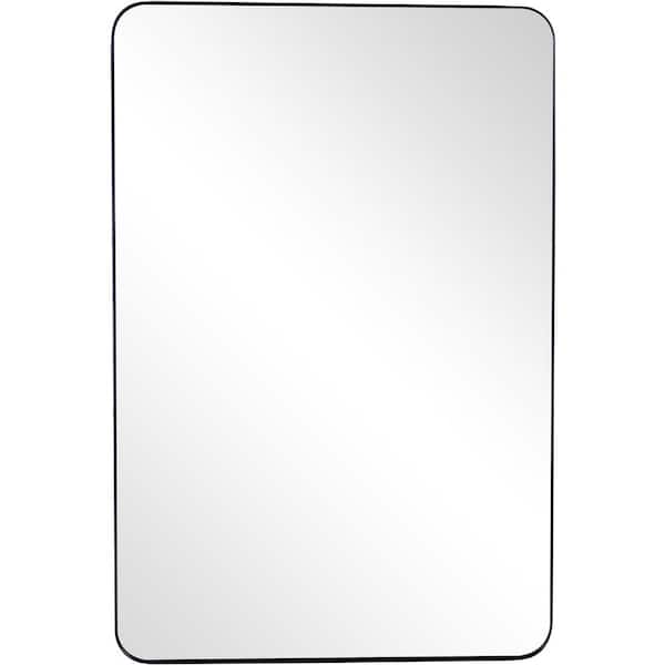 Photo 1 of 42 in. x 28 in. Modern Rectangle Framed Decorative Mirror
