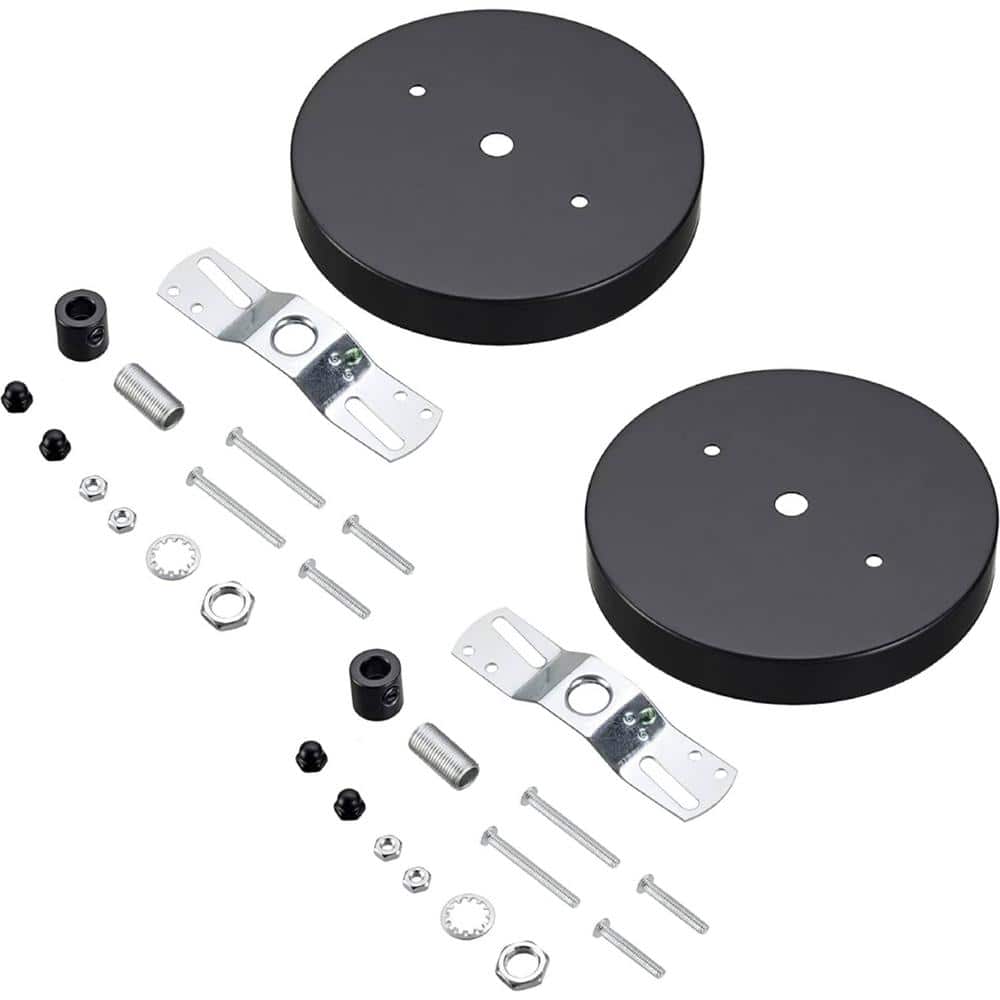4-3/4 in. Dia and 7/16 in. Center Hole Matte Black Finish Chandelier Fixtur