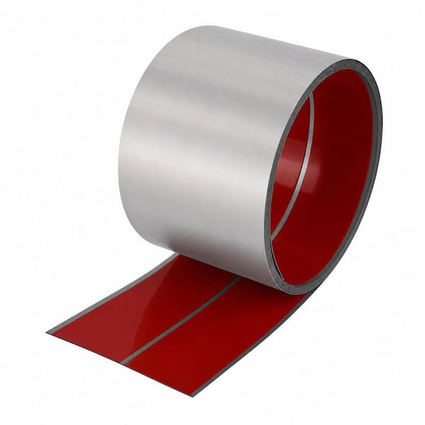 117.6 in. W x 3.9 in. D x 0.1 in. H in Brushed Nickel Toe Kick, Peel and Stick Baseboard for Kitchen Cabinets Cupboard