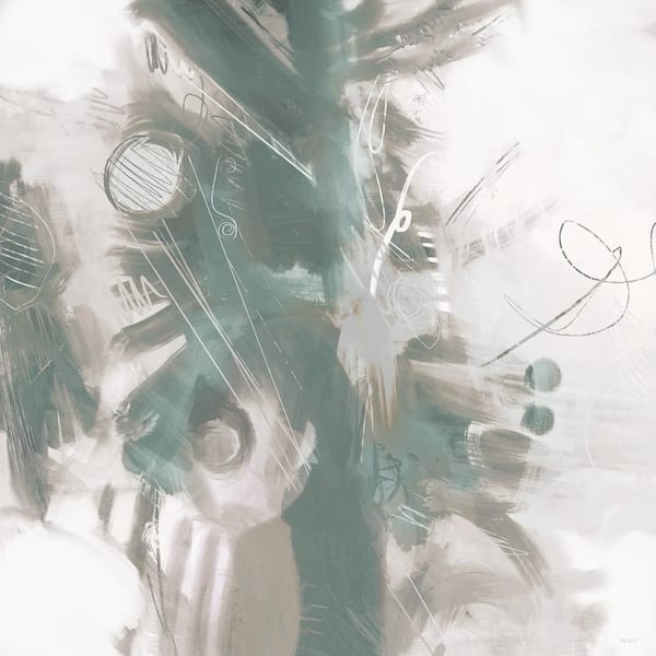 Clicart "Down the River Abstract II" by Dan Meneely Unframed Abstract Art Print 54 in. x 54 in.