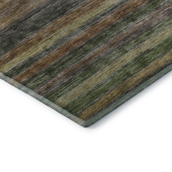 Mayfield Premium Machine Washable Abstract AMF1639 Brown 2 ft. 3 in. x 7 ft. 6 in. Runner Rug