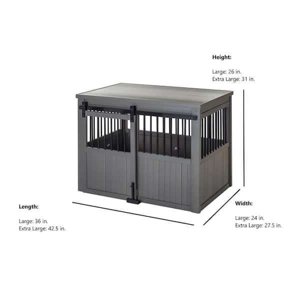 New Age Pet EHDBC15-05XL Homestead ECOFLEX Grey Sliding Barn Door Dog Crate Extra Large New Age Pet EHDBC15-05XL Homestead ECOFLEX Grey Sliding Barn Door Dog Crate Extra Large - 3
