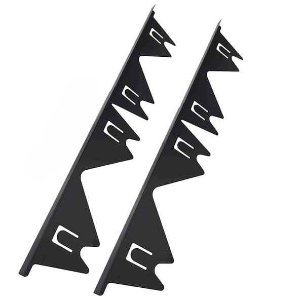 Stainless Steel Retractable Stove Gap Cover Guard in Black for Kitchen Stove and Counter Gap Filling (2 Pack)