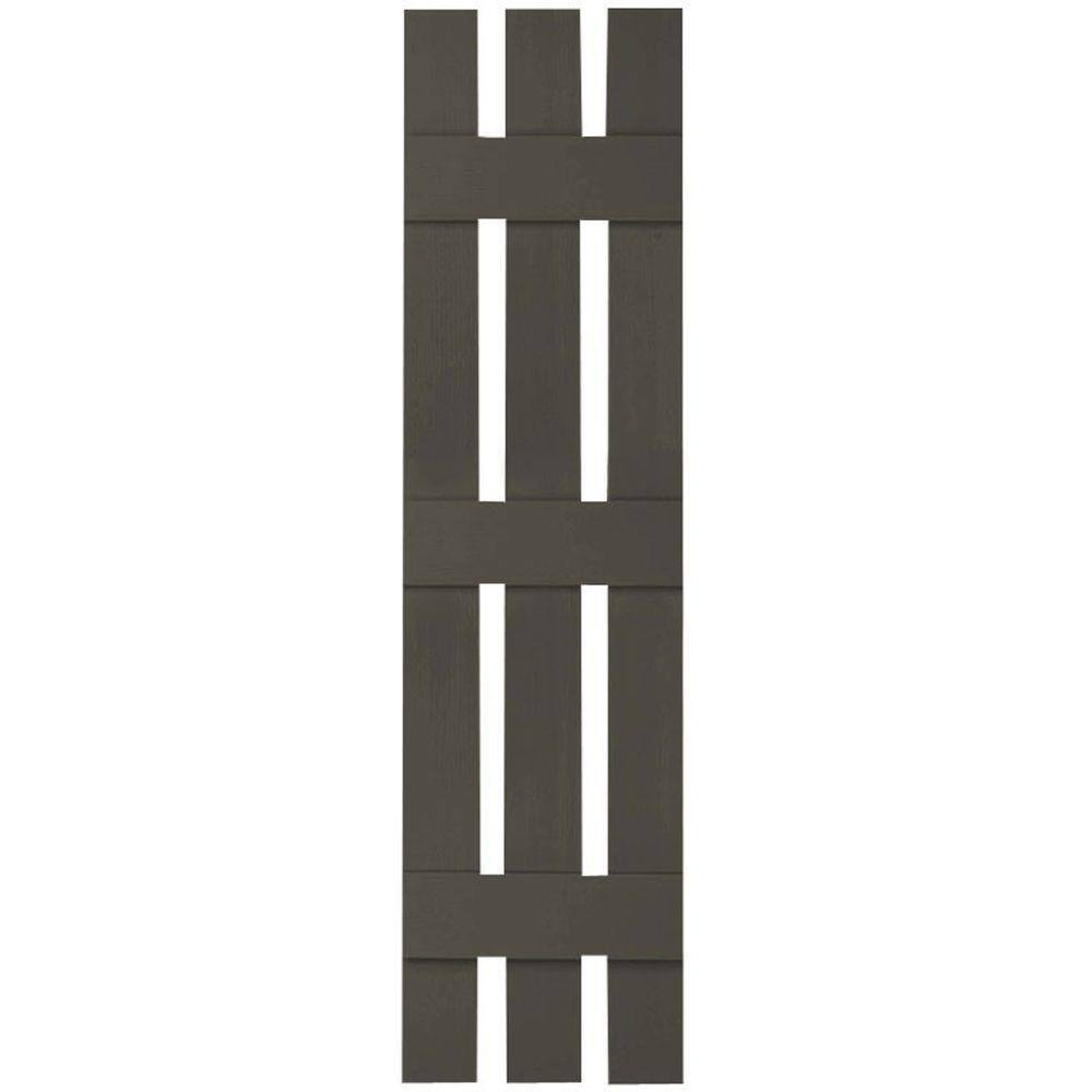 12 in. x 74 in. Lifetime Vinyl TailorMade Three Board Spaced Board and Batten Shutters Pair Musket Brown price history on PriceWatchPro