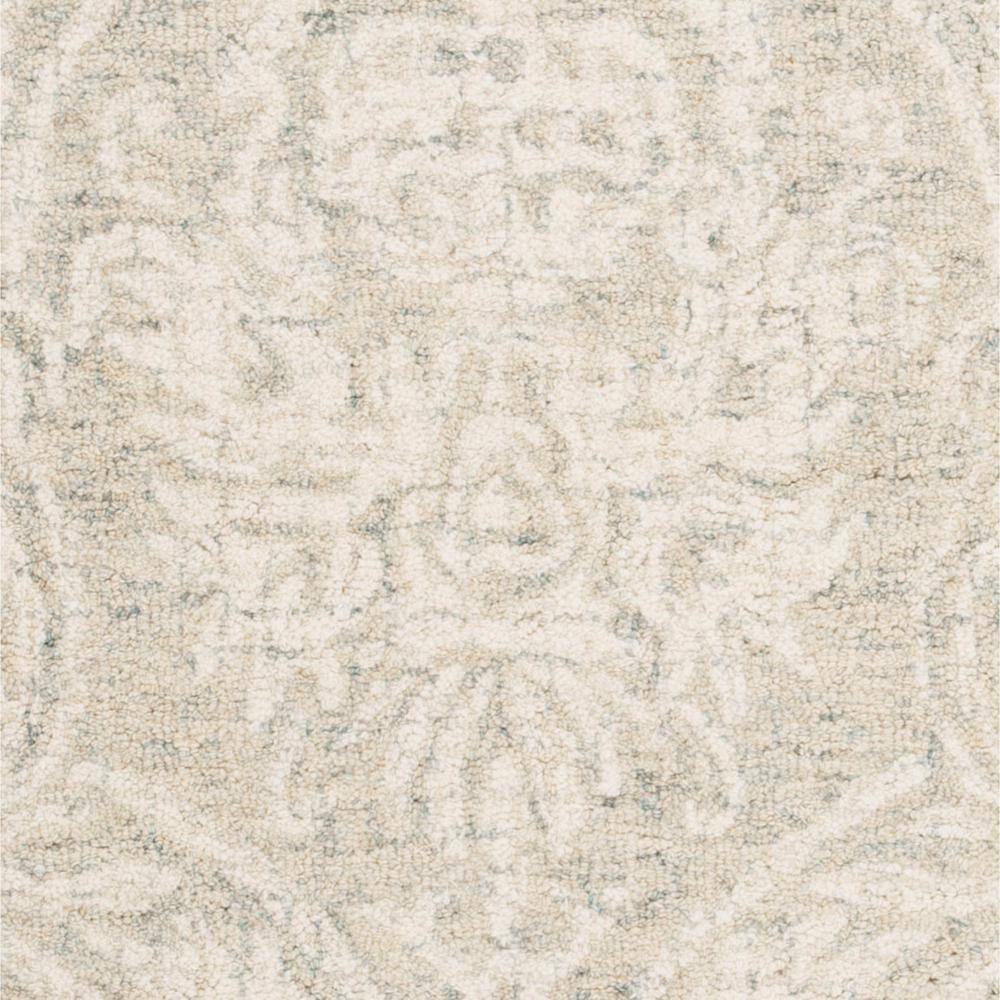 Handmade Gray Abstract Wool 6' x 6' Square Tufted Rug