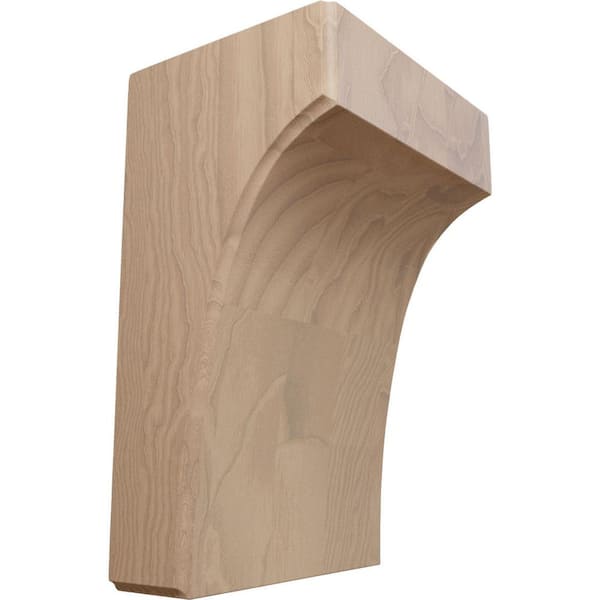 Ekena Millwork 4 in. x 5-1/2 in. x 8 in. Unfinished Mahogany Clarksville Corbel