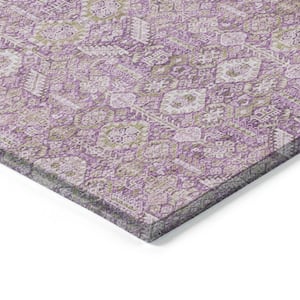 Chantille ACN574 Lavender 1 ft. 8 in. x 2 ft. 6 in. Machine Washable Indoor/Outdoor Geometric Area Rug