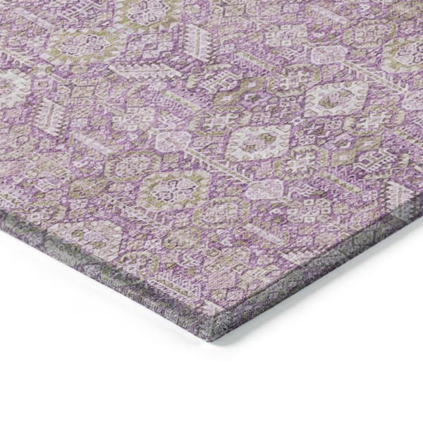 Chantille ACN574 Lavender 2 ft. 3 in. x 7 ft. 6 in. Machine Washable Indoor/Outdoor Geometric Runner Rug