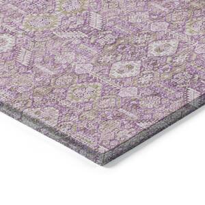 Chantille ACN574 Lavender 8 ft. x 8 ft. Round Machine Washable Indoor/Outdoor Geometric Area Rug
