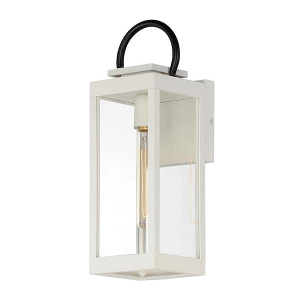Maxim Lighting Nassau VX 1-Light White Medium Outdoor Hardwired Wall Lantern
