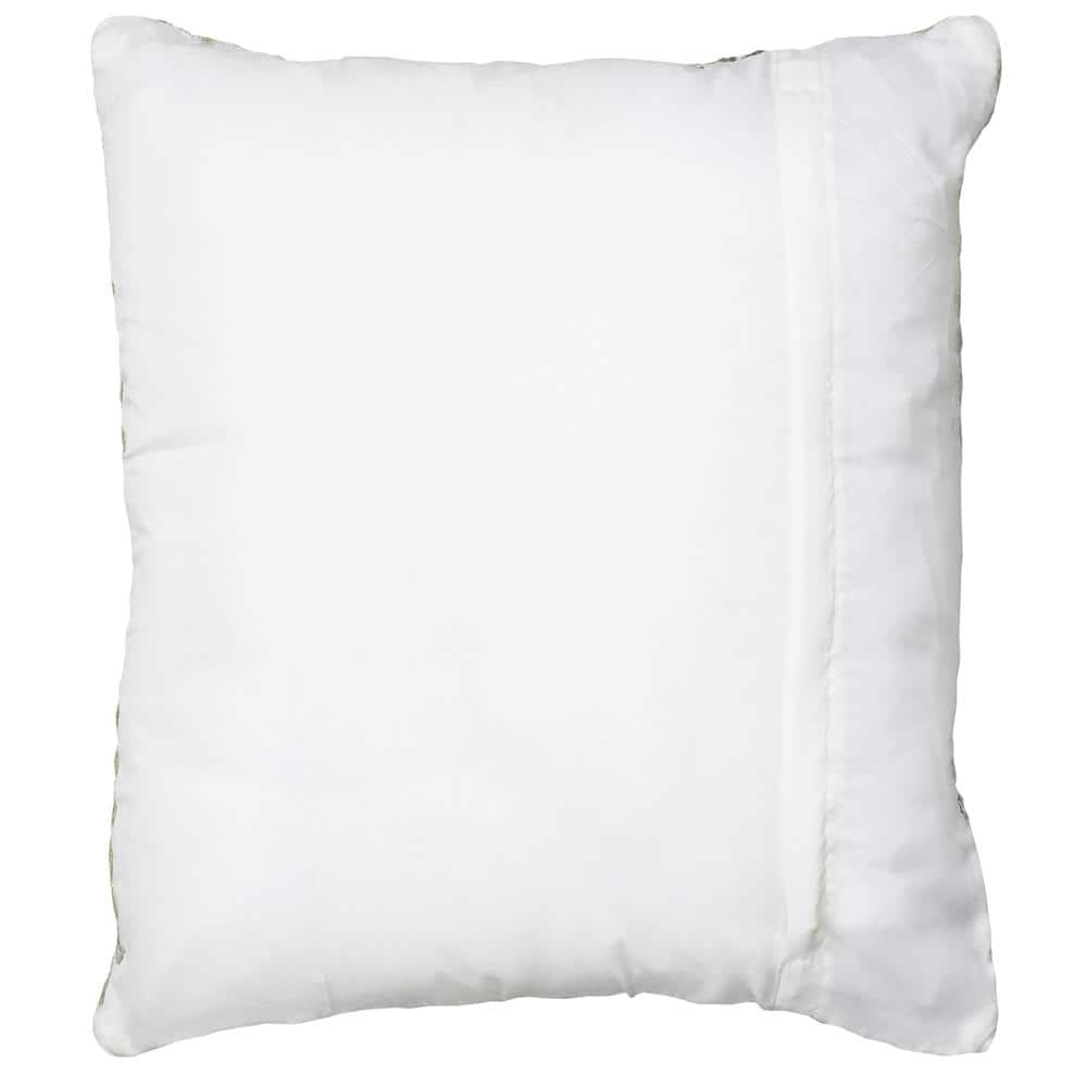 Gray Chevron Cotton Square Throw Pillow 18" x 18"
