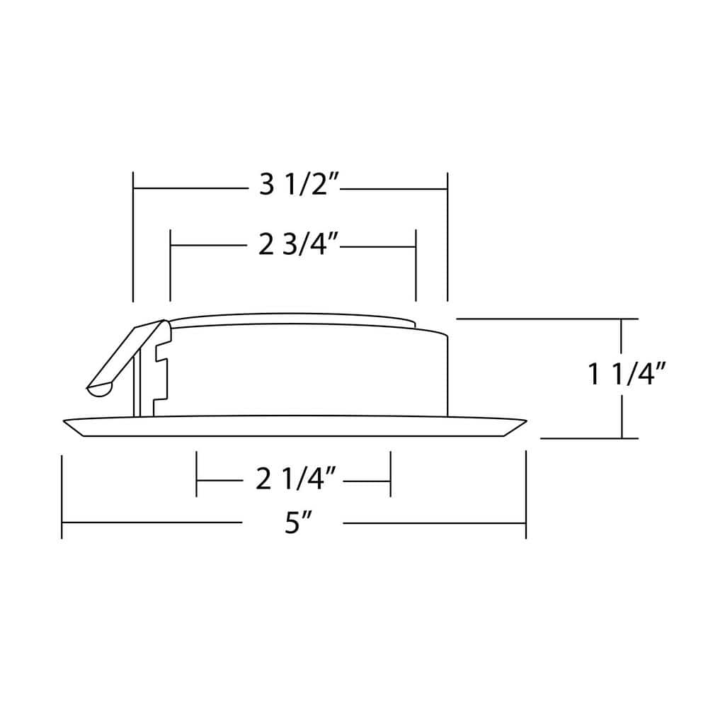 White Adjustable 4'' Recessed Ceiling Light Trim