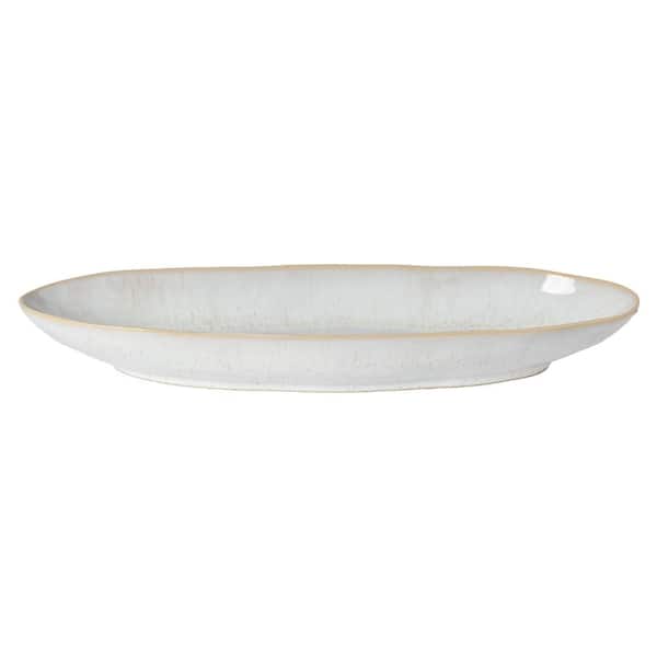 CASAFINA Eivissa 16 in. Oval Sand Beige Stoneware Platter
