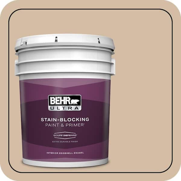 BEHR ULTRA 5 gal. Home Decorators Collection #HDC-MD-12 Tiramisu Cream Extra Durable Eggshell Enamel Interior Paint & Primer