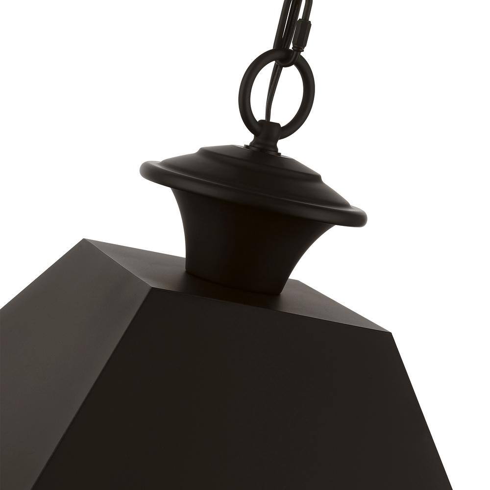 Bronze and Antique Brass 3-Light Outdoor Pendant with Clear Glass