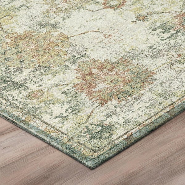 Chantille Machine Washable Indoor/Outdoor Abstract ACN3116 Cream 5 ft. x 7 ft. 6 in. Area Rug