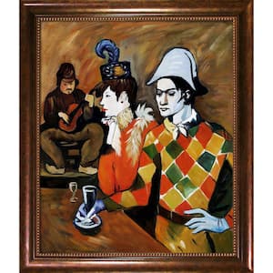 At the Lapin Agile by Pablo Picasso Verona Cafe Framed People Oil Painting Art Print 24 in. x 28 in.