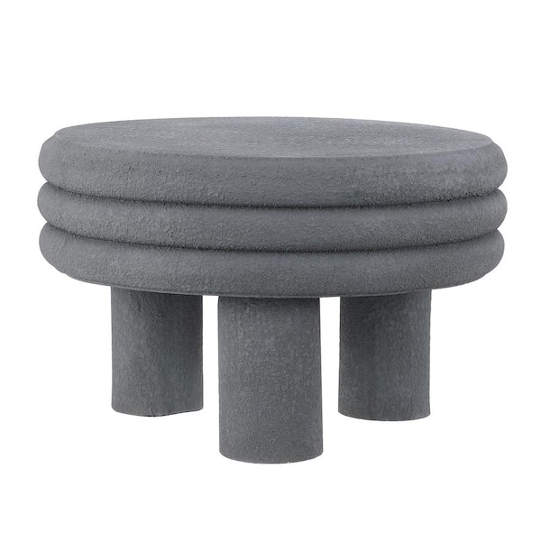 JONATHAN Y Rashida 13.5 in. Contemporary Minimalist Curvy Low Accent Table, Gray Frosted