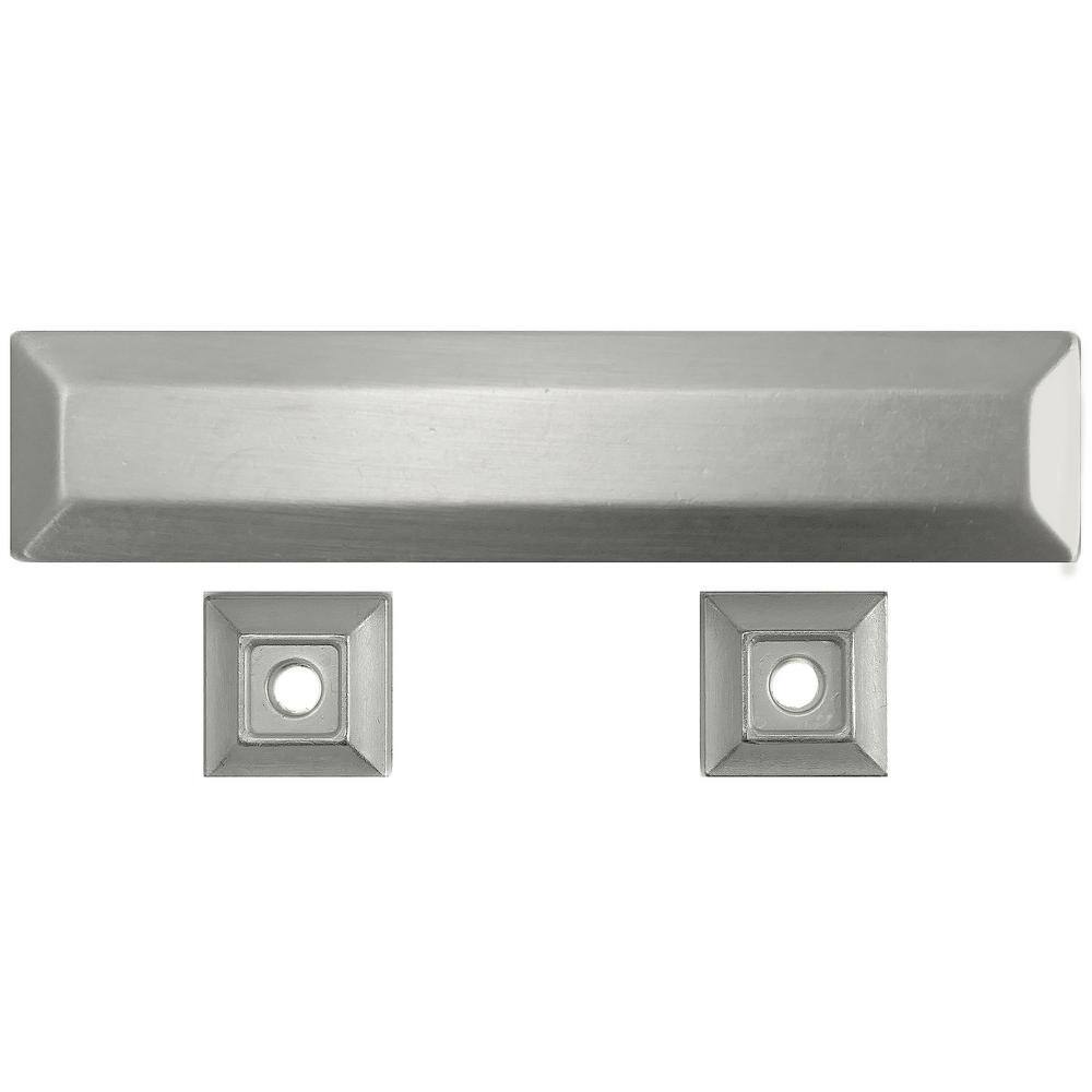 Satin Nickel 5" Modern Bar Pull with Mounting Hardware