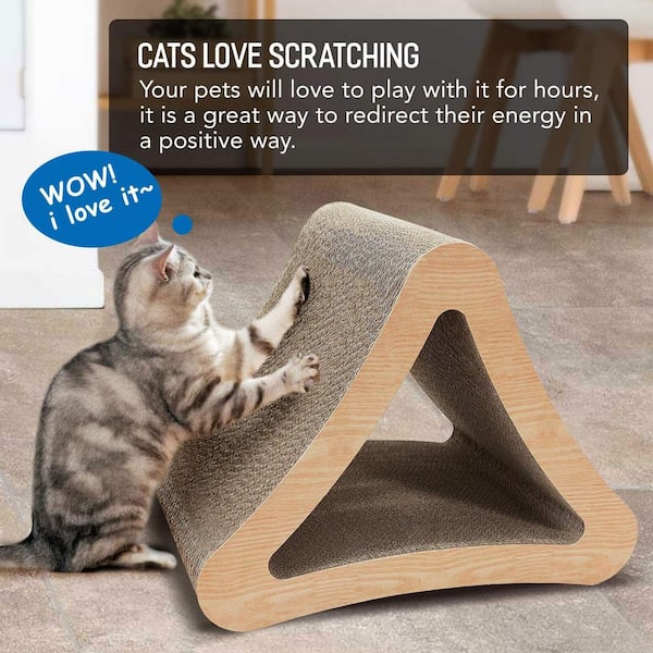 Cat loves outlet scratching post