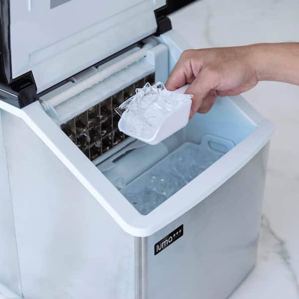 Luma Comfort 28 lb. of Ice a Day Countertop Clear Portable Ice Maker BPA  Free Parts Perfect for Cocktails and Soda in Stainless Steel IM200SS - The  Home Depot