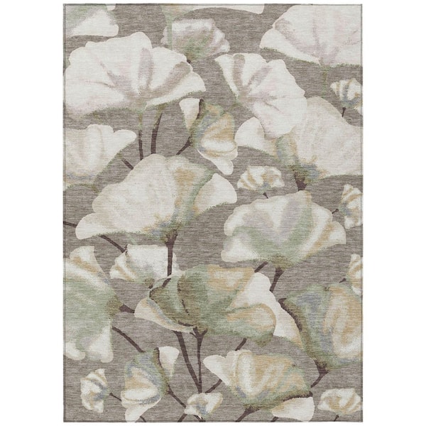 Chantille Machine Washable Indoor/Outdoor Abstract ACN2405 Taupe 10 ft. x 14 ft. Area Rug