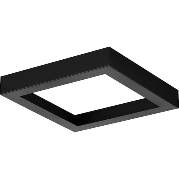 Progress Lighting Everlume Collection 7 in. Black Edgelit Square Trim Ring