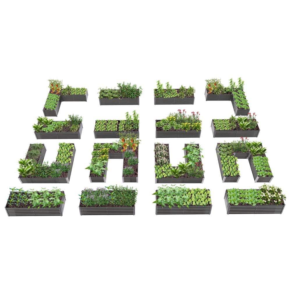 16-Piece Gray Metal Raised Garden Bed for Flexible Backyard Layouts price history on PriceWatchPro