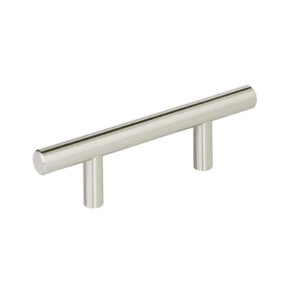 Bar Pulls 2-1/2 in. (64mm) Modern Sterling Nickel Bar Cabinet Pull (10-Pack)