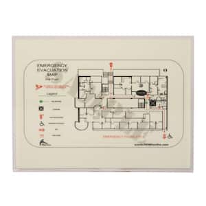 8 in. x 12 in. Photoluminescent Evacuation Map Holder