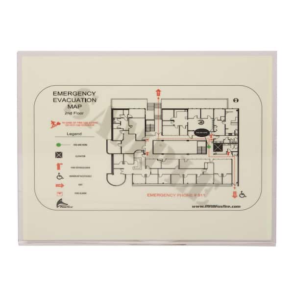 LumAware 8 in. x 12 in. Photoluminescent Evacuation Map Holder