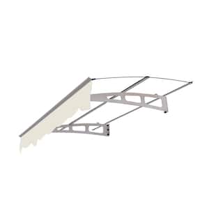 59 in. x 34 in. Aluminum Door and Window Awning with Clear Flaps and Sealant Tape