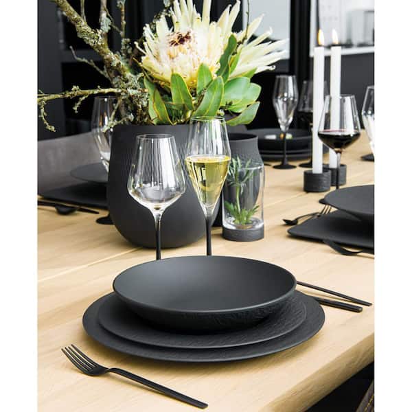 Villeroy & Boch Manufacture Rock 12-Piece Black Service for Four