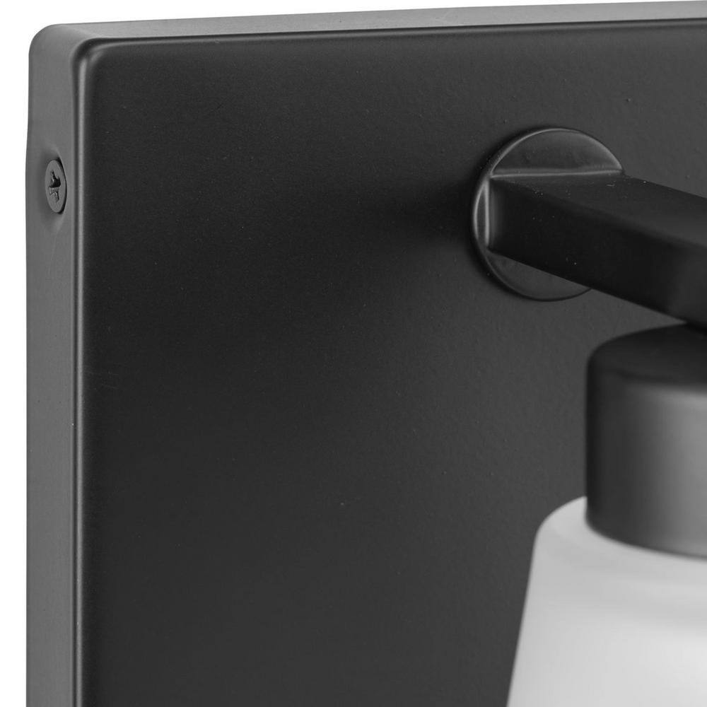 Matte Black Steel One-Light Vanity Fixture