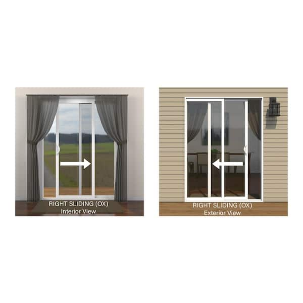 72 in. x 80 in. W-5500 White Clad Wood Right-Hand 15 Lite French Patio Door  w/Unfinished Interior